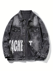 Vintage Distressed Denim Jacket Men's Casual Coat