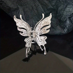 Liquid Metal Butterfly Hairpin Clip Head Claws Hair Style Accessories