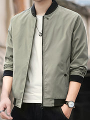 Men's Lightweight Zip Up Windbreaker Jacket