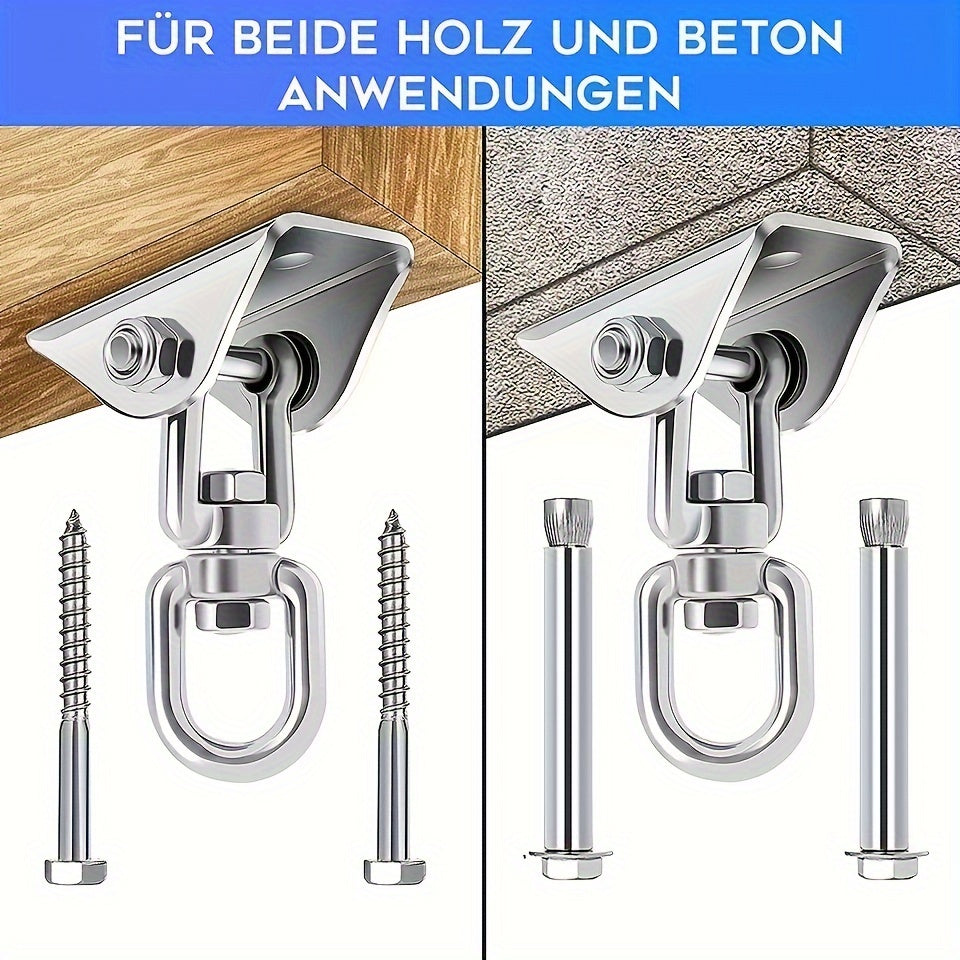 Stainless Steel Swing Hanger Hook Rotate High Strength Porch Patio Playground Eq