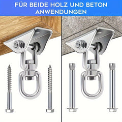 Stainless Steel Swing Hanger Hook Rotate High Strength Porch Patio Playground Eq