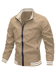 Men's Lightweight Zip Up Jacket Coat Spring Fall Business