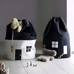 Nordic House Shaped Storage Bag & Organizer Hanging Loop Clothes Hamper