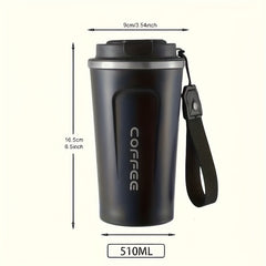 17oz Insulated Coffee Travel Mug Stainless Steel Double Wall Vacuum Leak Proof
