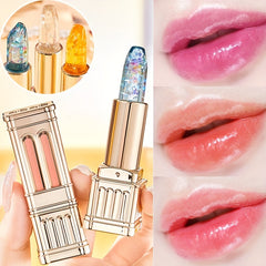 Glitter Temperature Changing Lip Balm Golden Foil Tinted Lipstick