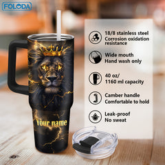 Personalized Lion Tumbler Mug for Son
