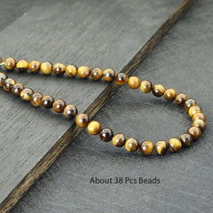 Natural Tiger Eye Stone Beads Smooth Brown for Jewelry Making