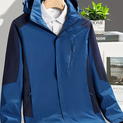 Men's Lightweight Hooded Windbreaker Jacket for Hiking