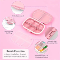 Initial Pill Organizer Moisture Proof Vitamin & Medicine Storage Box