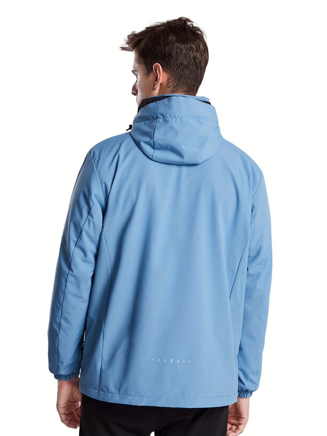 Men's Lightweight Waterproof Rain Jacket Shell Hooded Outdoor Raincoat