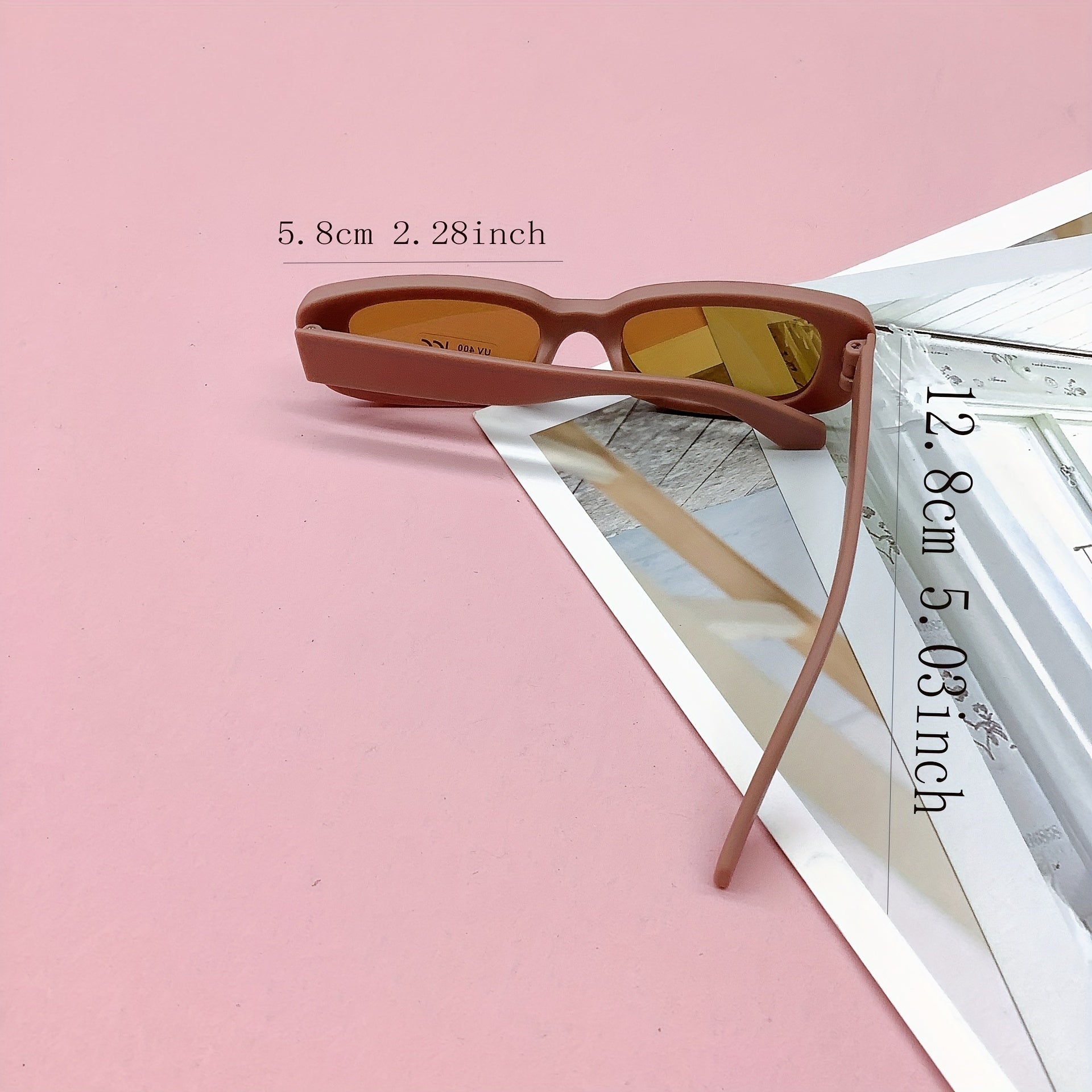 Vintage Leopard Print Square Frame UV Sunglasses