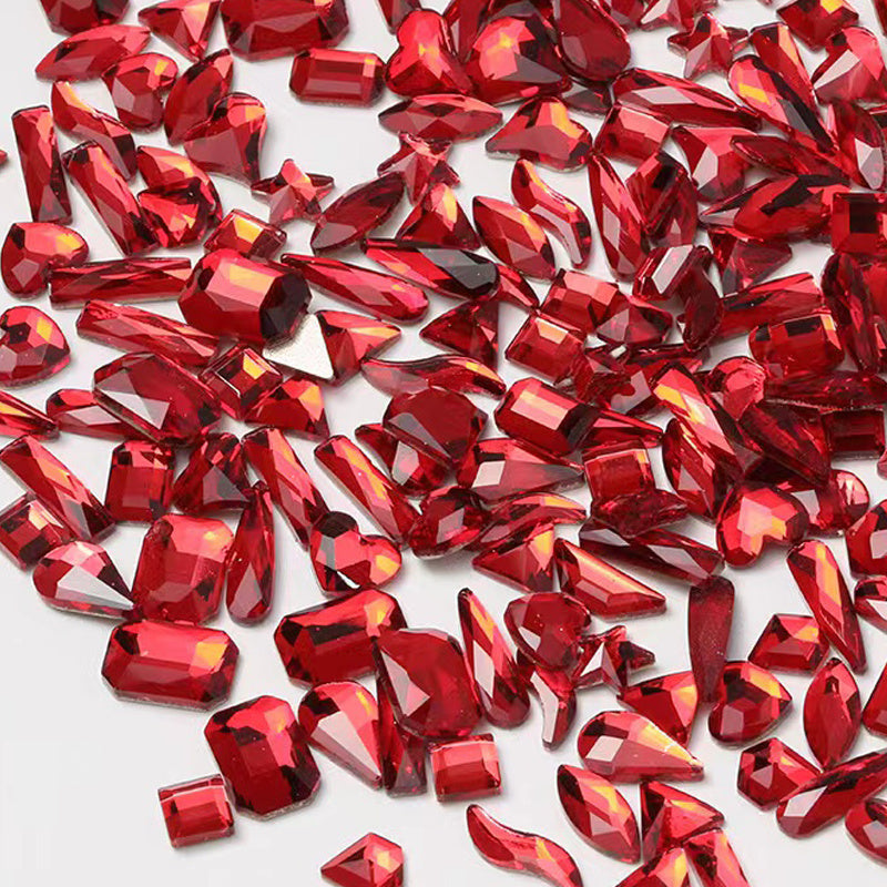 50 pcs Nail Rhinestones Hearts Butterflies DIY Nail Art Accessories