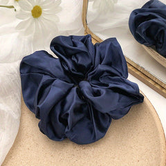 Satin Solid Scrunchies Hair Tie Sweet Style For Women Girls