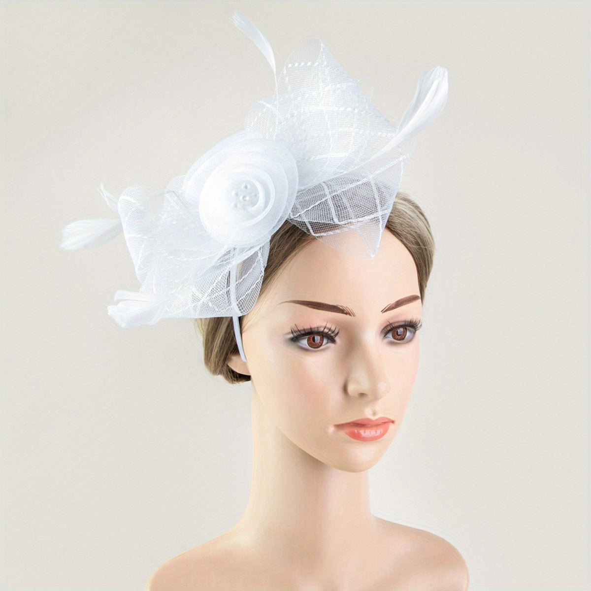 Big Mesh Bow Flowers Hair Hoop Headwear Hair Accessories For Girls