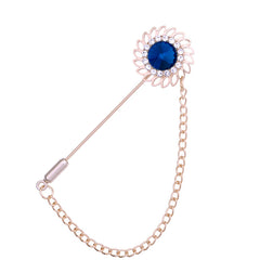 Men's Sunflower Long Brooch Pin Business Suit Jacket Accessories