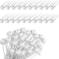 20pcs Bridal Flower Crystal Hair Pins Clips Wedding Pearl Hair Pins