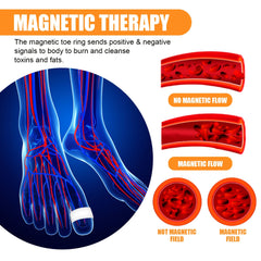 2 Pairs Silicone Magnetic Toe Rings - Slimming Toe Rings & Separators