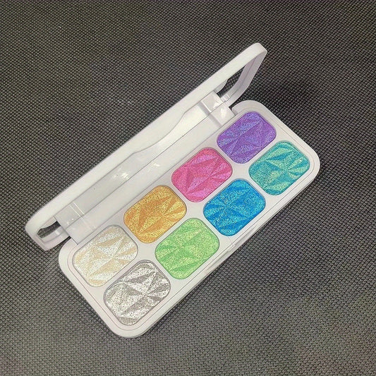 8-Color Chameleon Glitter Eyeshadow Palette for Macaron Makeup