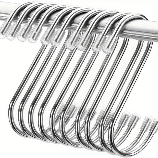 10pcs S Hooks Stainless Steel Hangers for Storage