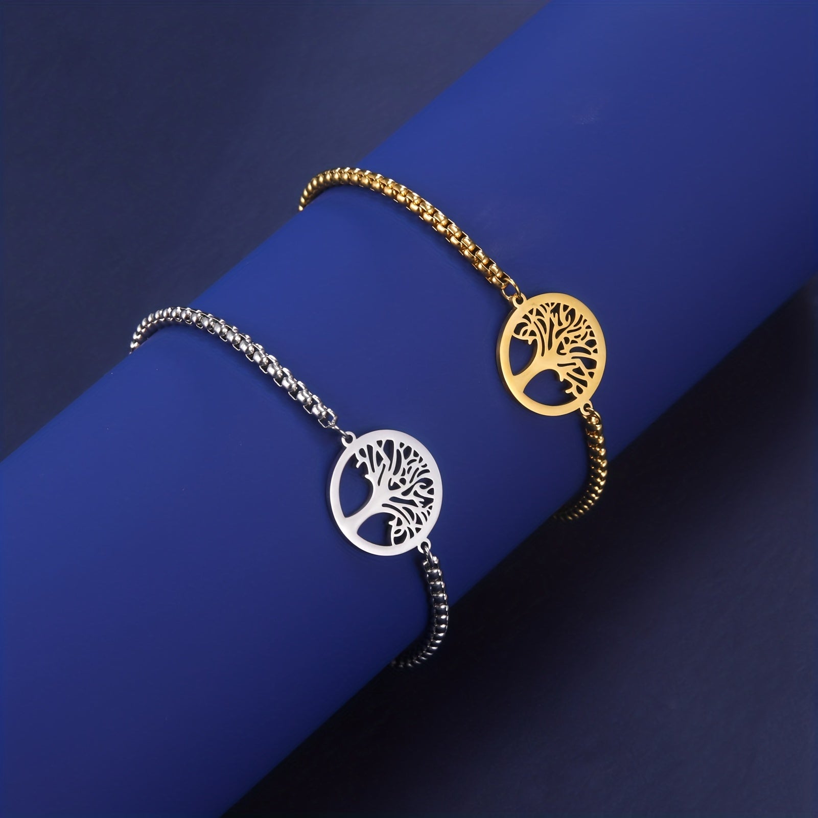 Stainless Steel Tree Of Life Bracelet Link Bracelet Gift