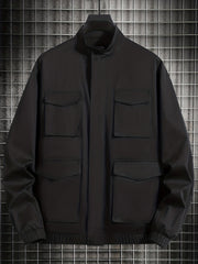 Men's Zip Up Stand Collar Coat Jackets