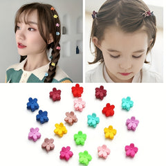 100pcs Y2K Style Flower Hair Clips Mini Hair Edge Clips for Baby Girls