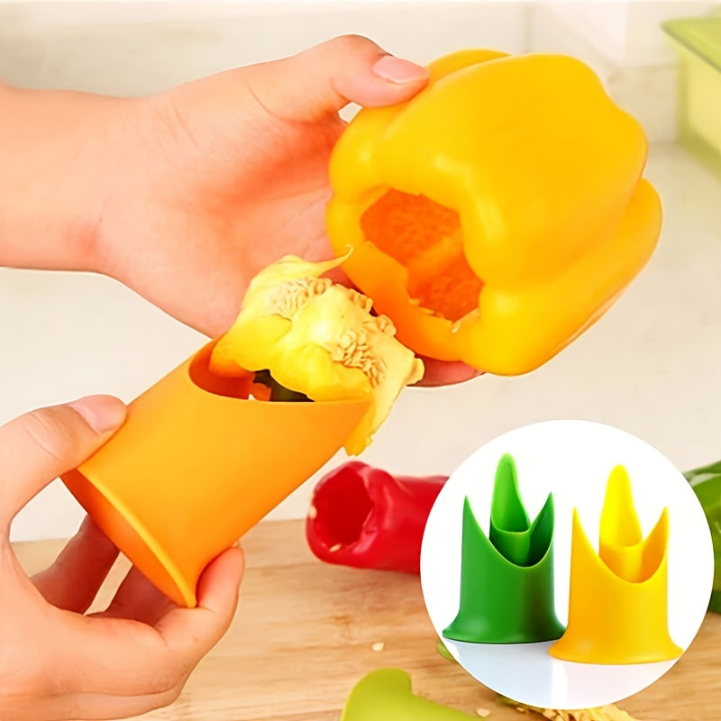 Green Pepper Tomato Corer Tool for Fruits and Vegetables