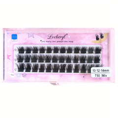 3D DIY Lashes Cluster 9mm 14mm D Curling Faux Mink Extension Eyelashes