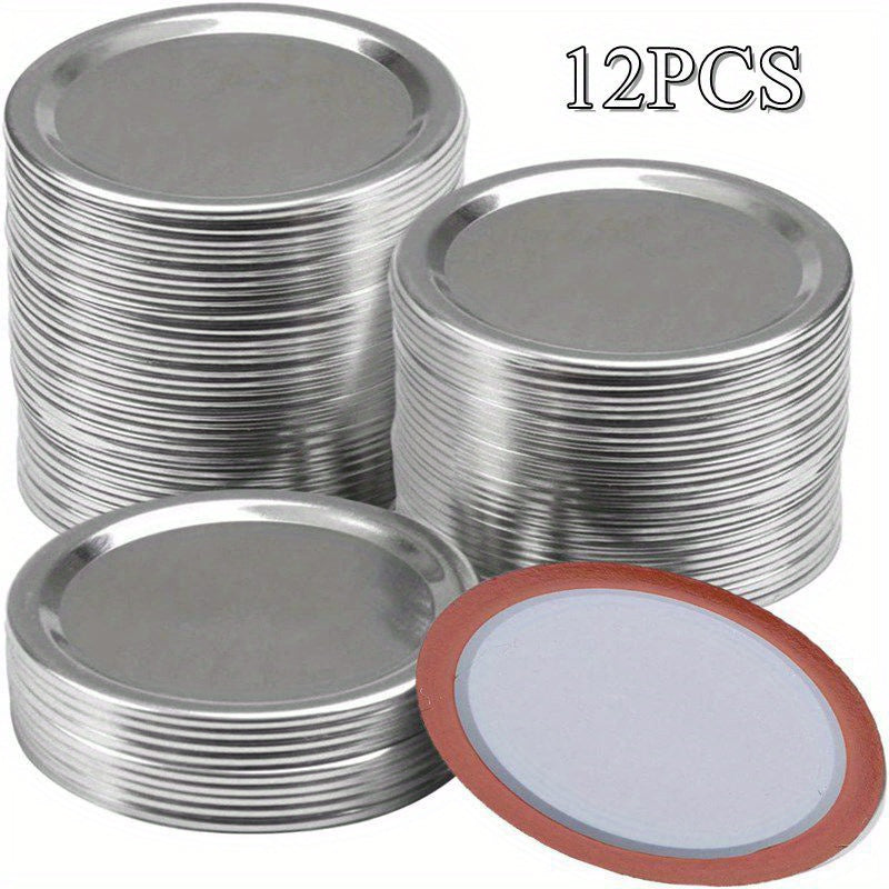 Bulk Wide Mouth Canning Lids - 12/24/48pcs Airtight Mason Jar Lids For Jams
