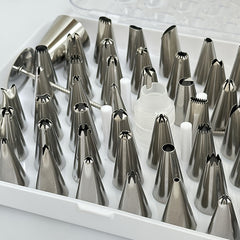 55pcs Cake Decorating Tip Set Piping Tips With Storage Box Baking Supplies