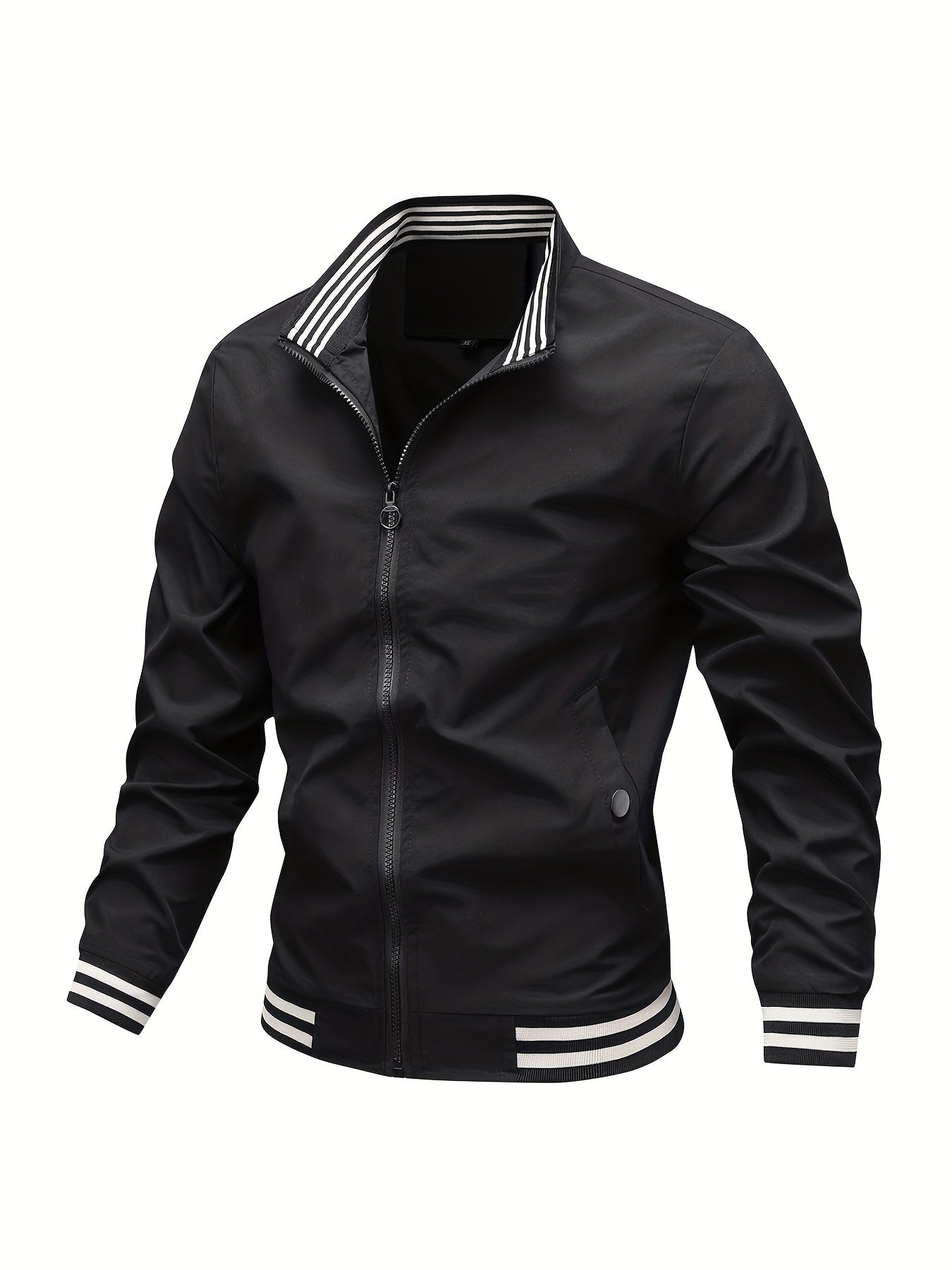 Men's Lightweight Zip Up Jacket Coat Spring Fall Business