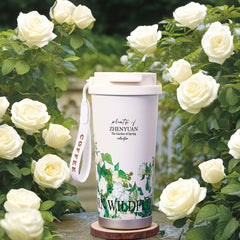 Floral Stainless Steel Insulated Travel Mug 16.9oz