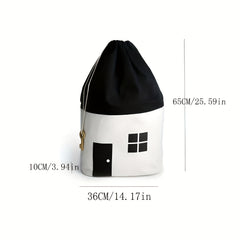 Nordic House Shaped Storage Bag & Organizer Hanging Loop Clothes Hamper