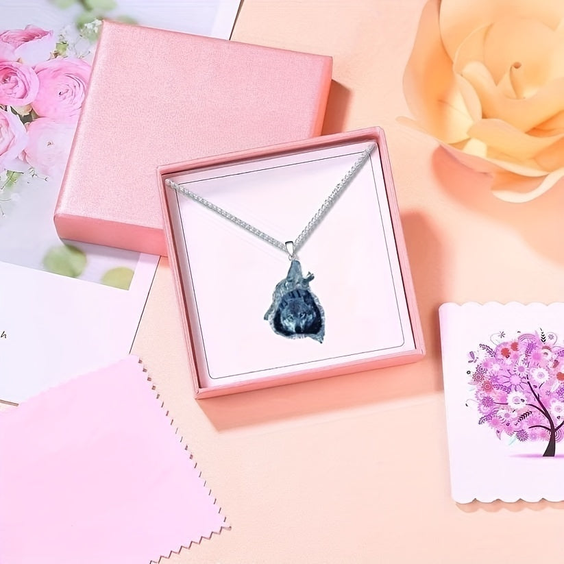 Girl's Wolf King Night Pendant Necklace For Friends Birthday Gift