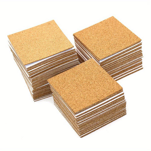 10 Pcs Adhesive Cork Squares for Coasters DIY Crafts Cork Board Sheets