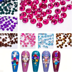 3500pcs Flatback Nail Art Rhinestones Crystal Gems for DIY Clothing Makeup