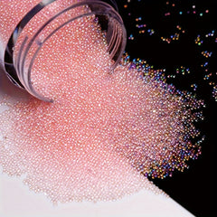 3Pcs Clear Crystal Glass Nail Decoration Balls Mini 3D Caviar Beads Charms