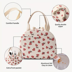 Corduroy Insulated Large Capacity Soft Reusable Polyester Cloth