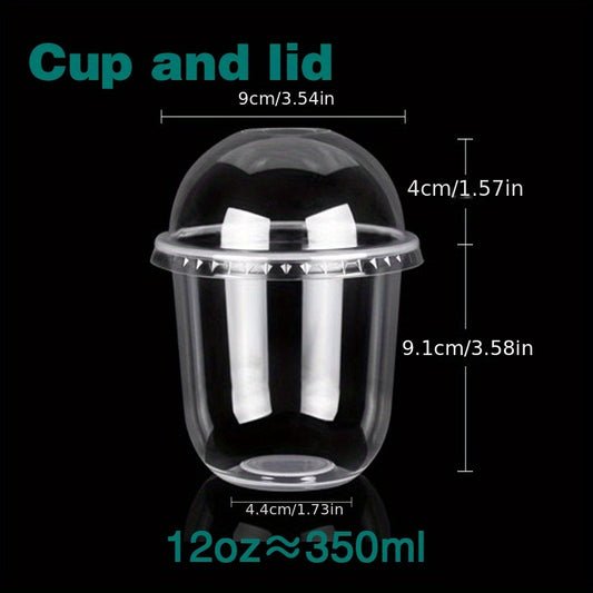 Disposable Plastic Cup With Lid Christmas Supplies for Dessert Fruit Juice