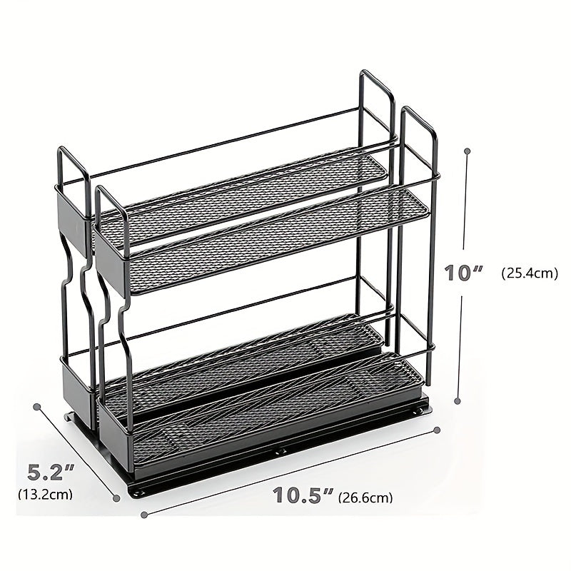 Seasoning Bottle Storage Rack Kitchen Organizer Pull Out Spice Rack Organizer