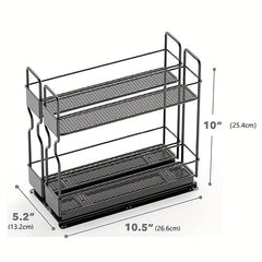 Seasoning Bottle Storage Rack Kitchen Organizer Pull Out Spice Rack Organizer