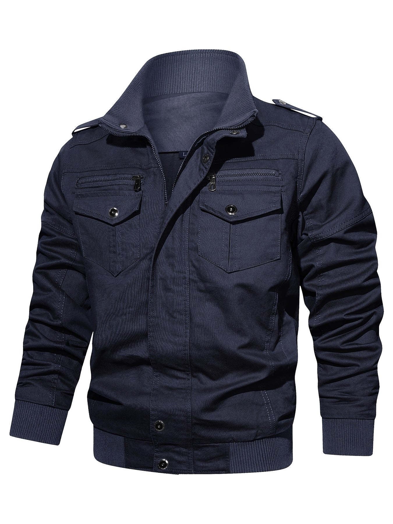 Men's Winter Thicken Military Jacket Casual Stand Collar Windbreaker Coat