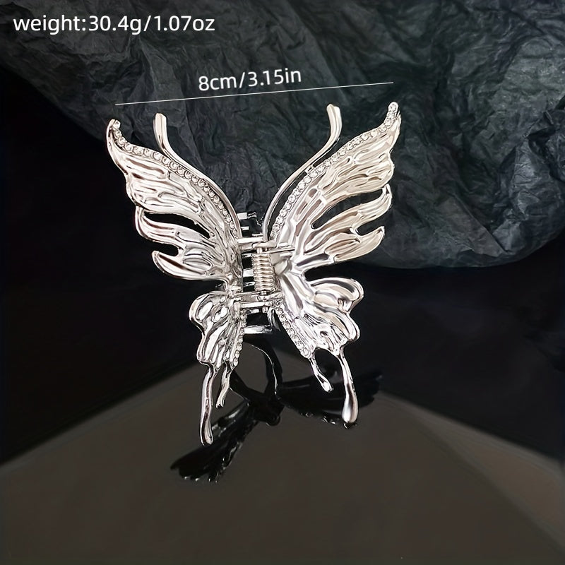 Liquid Metal Butterfly Hairpin Clip Head Claws Hair Style Accessories