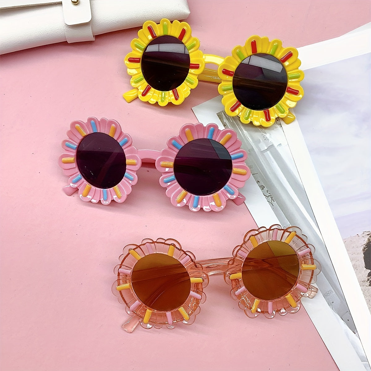 Vintage Flower Frame Sunglasses UV Protection Girls Accessories