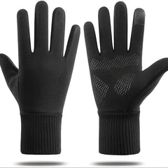 Winter Plus Fleece Waterproof Touch Screen Suede Windproof Gloves