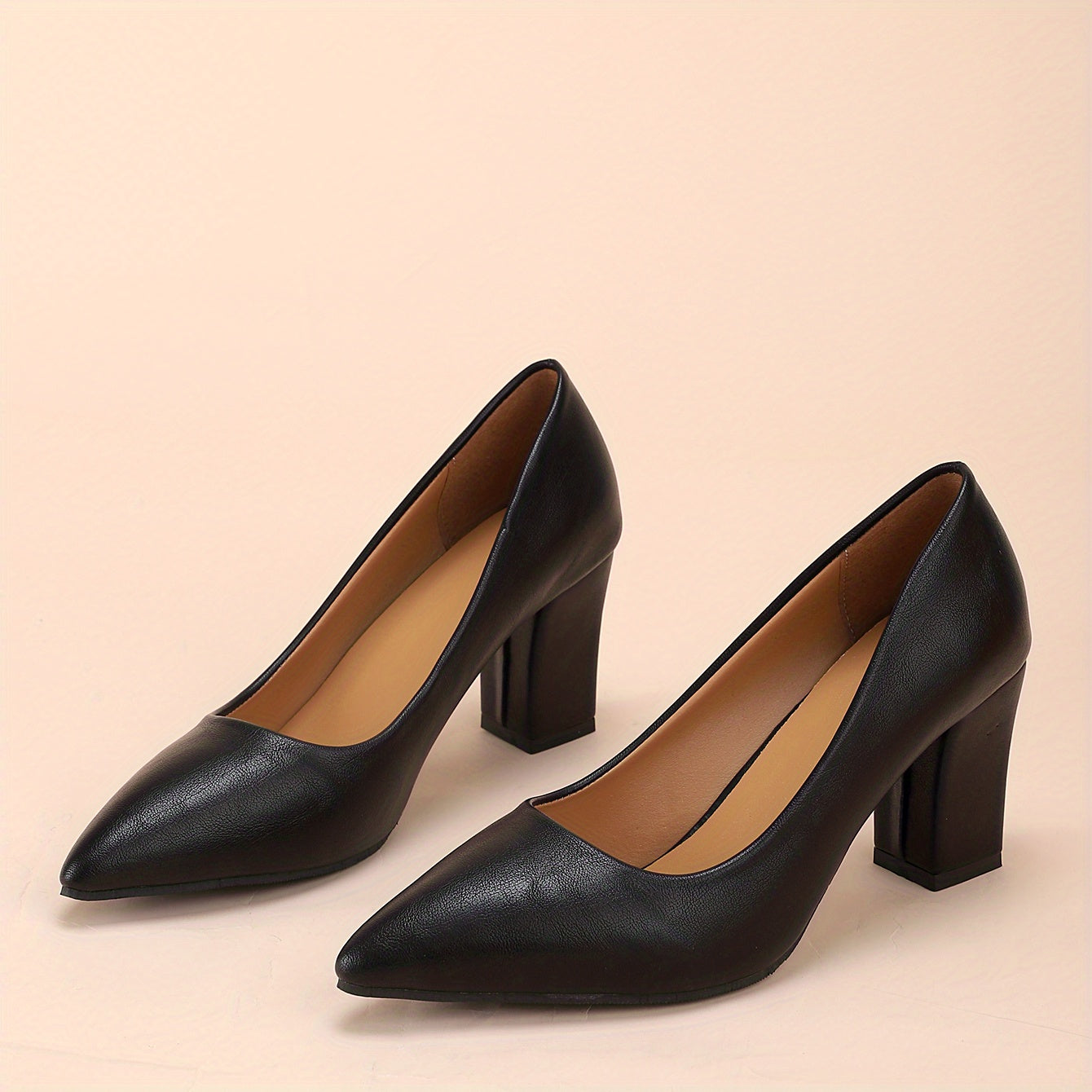 Women's Block Heels Point Toe Work Shoes