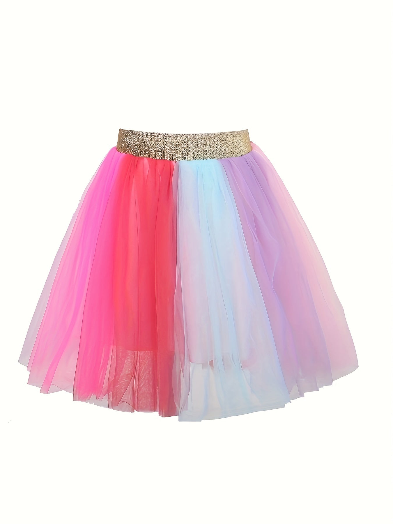2 Pcs Toddler Girls Unicorn Top T Shirt Rainbow Tutu Skirt Set