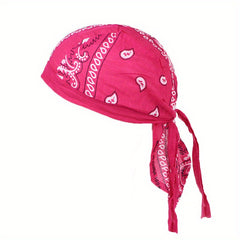 Paisley Print Turban Cap Ramadan Head Wrap Bandana Casual Lace Up Hijab Hat