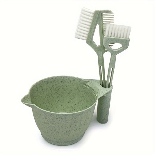 Eco Wheat Straw Hair Dye Kit w/ Bowl & Brush Set for Normal Hair