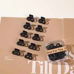 10Pcs Solid Mini Hair Clip Women's Daily Hair Accessory